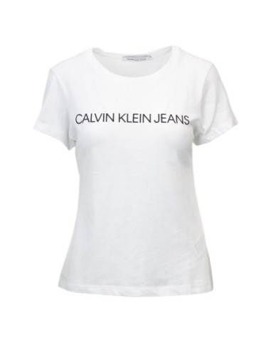 T-shirt femme Calvin Klein Jeans blanc imprimé
