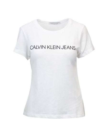 T-shirt femme Calvin Klein Jeans blanc imprimé