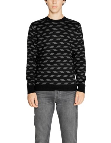 Pull homme Antony Morato noir géométrique