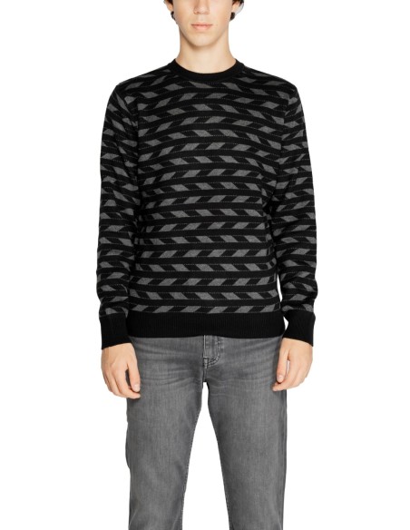 Pull homme Antony Morato noir géométrique