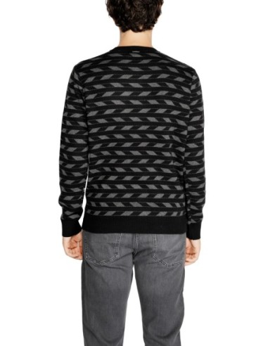 Pull homme Antony Morato noir géométrique