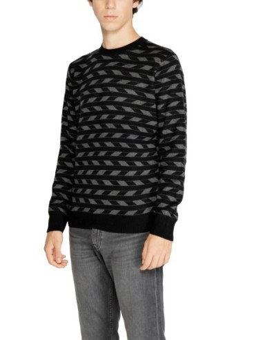 Pull homme Antony Morato noir géométrique