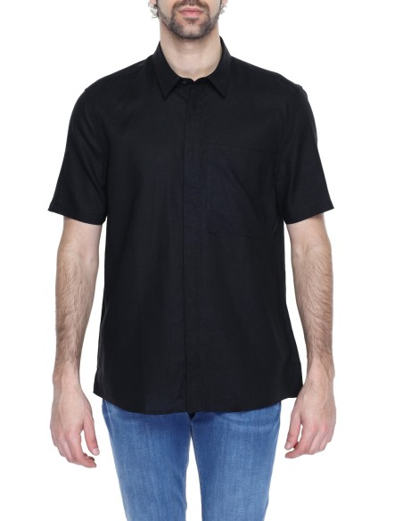 Chemise homme Antony Morato noir lin