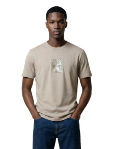 T-shirt homme Armani Exchange beige imprimé