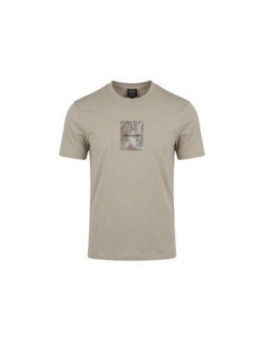 T-shirt homme Armani Exchange beige imprimé