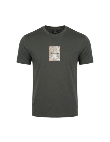 T-shirt homme Armani Exchange vert imprimé