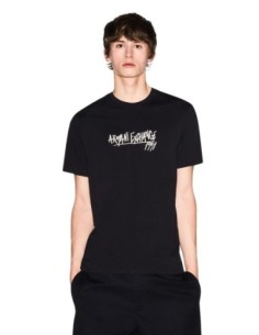 T-shirt homme Armani Exchange noir imprimé