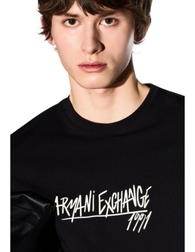 T-shirt homme Armani Exchange noir imprimé