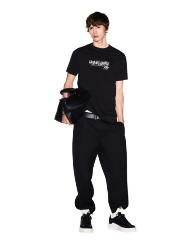 T-shirt homme Armani Exchange noir imprimé
