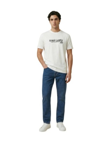 T-shirt homme Armani Exchange blanc imprimé