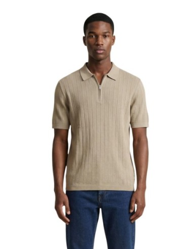 Polo homme Armani Exchange beige zip