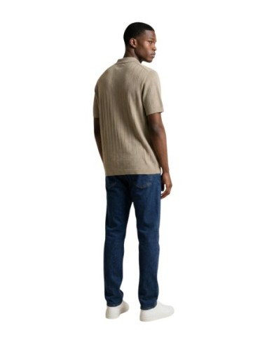 Polo homme Armani Exchange beige zip