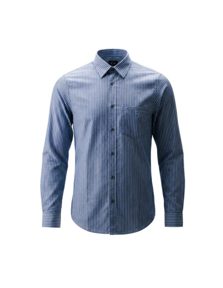 Chemise homme Armani Exchange bleu azur rayée