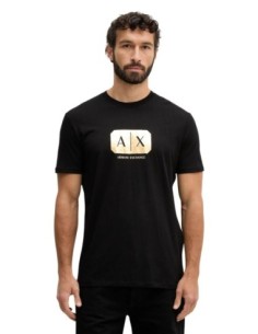 T-shirt homme Armani Exchange noir imprimé