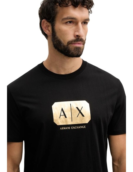 T-shirt homme Armani Exchange noir imprimé