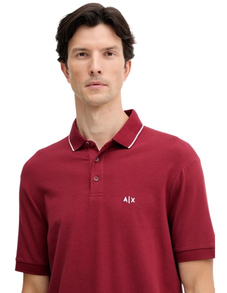 Polo homme Armani Exchange bordeaux