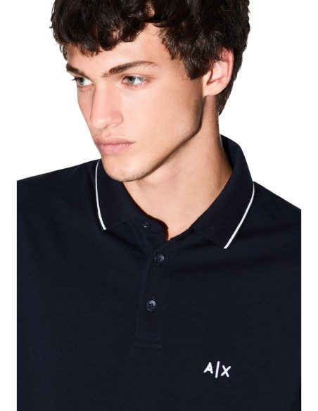 Polo homme Armani Exchange bleu