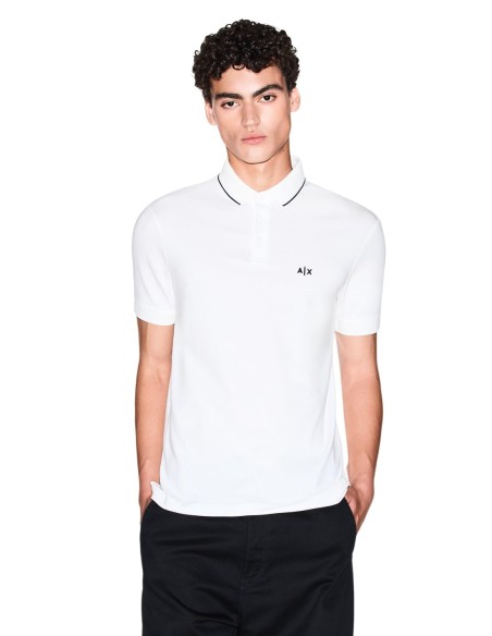Polo homme Armani Exchange blanc