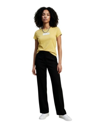 T-shirt femme Armani Exchange jaune imprimé