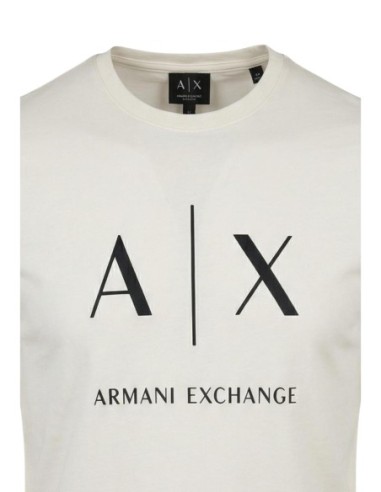 T-shirt homme Armani Exchange beige imprimé