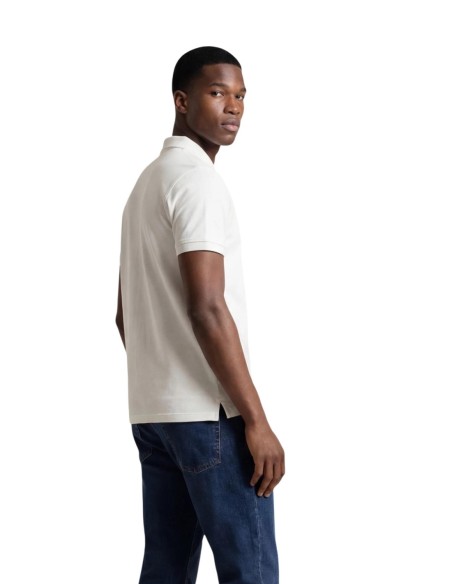 Polo homme Armani Exchange blanc zip