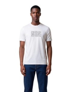 T-shirt homme Armani Exchange blanc imprimé