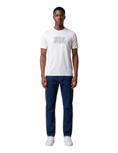T-shirt homme Armani Exchange blanc imprimé