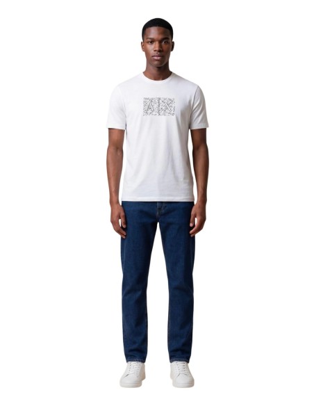 T-shirt homme Armani Exchange blanc imprimé