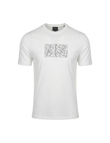 T-shirt homme Armani Exchange blanc imprimé