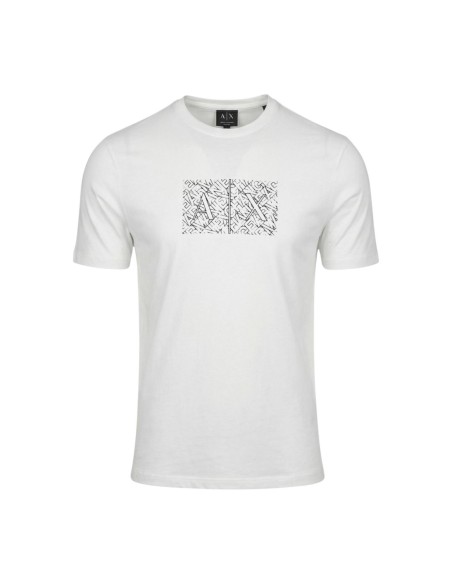 T-shirt homme Armani Exchange blanc imprimé
