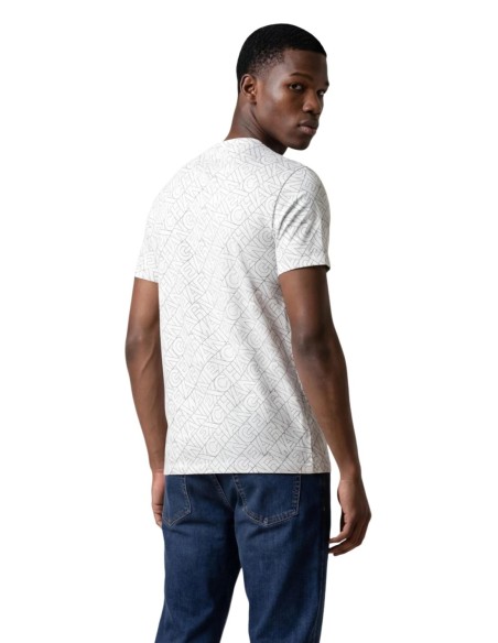 T-shirt homme Armani Exchange beige imprimé