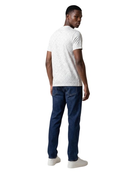T-shirt homme Armani Exchange beige imprimé