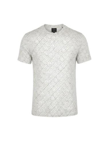 T-shirt homme Armani Exchange beige imprimé