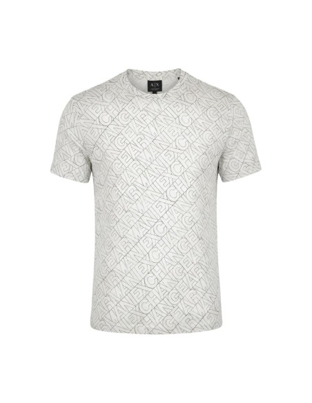 T-shirt homme Armani Exchange beige imprimé