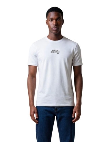 T-shirt homme Armani Exchange blanc imprimé