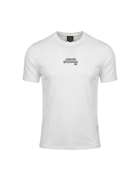 T-shirt homme Armani Exchange blanc imprimé