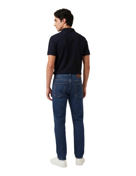 Polo homme Armani Exchange bleu zip