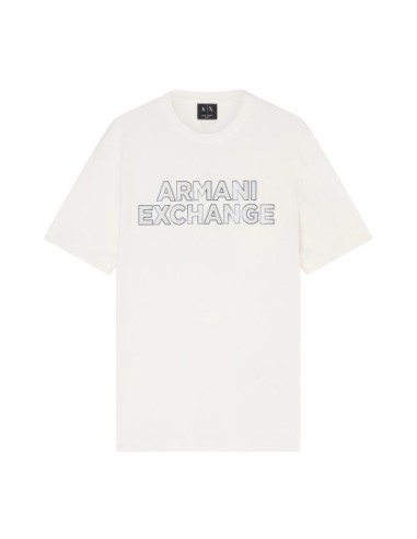 T-shirt homme Armani Exchange blanc imprimé