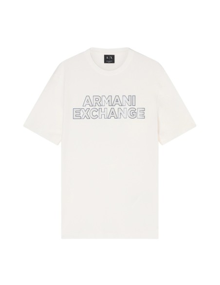 T-shirt homme Armani Exchange blanc imprimé