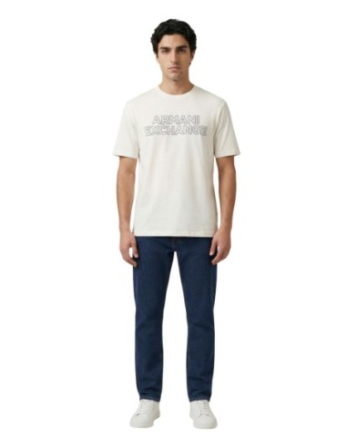 T-shirt homme Armani Exchange blanc imprimé