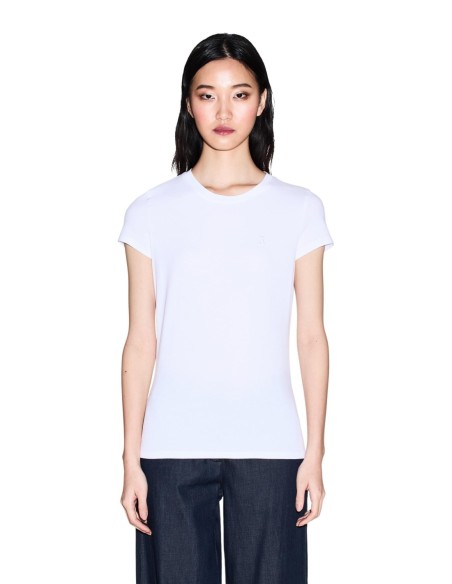 T-shirt femme Armani Exchange blanc