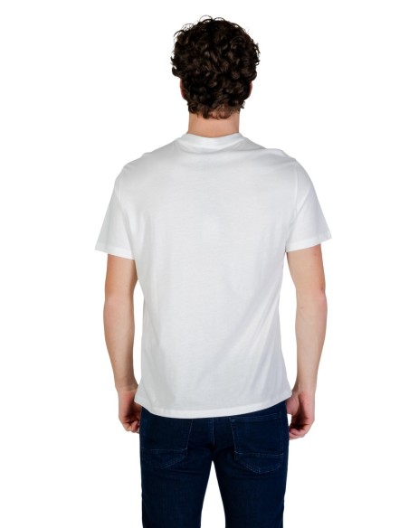T-shirt homme Armani Exchange blanc imprimé