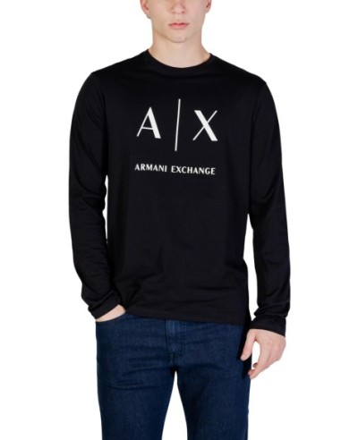 Pull homme Armani Exchange noir imprimé