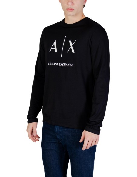 Pull homme Armani Exchange noir imprimé