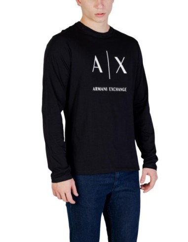 Pull homme Armani Exchange noir imprimé