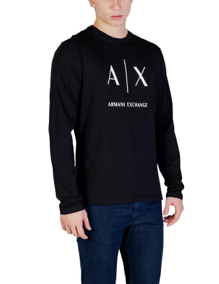 Pull homme Armani Exchange noir imprimé