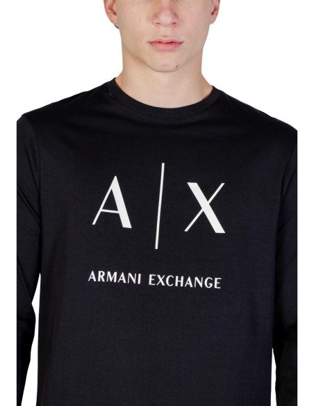 Pull homme Armani Exchange noir imprimé