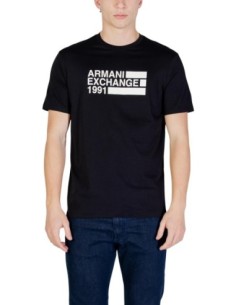 T-shirt homme Armani Exchange noir imprimé