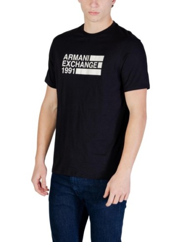 T-shirt homme Armani Exchange noir imprimé