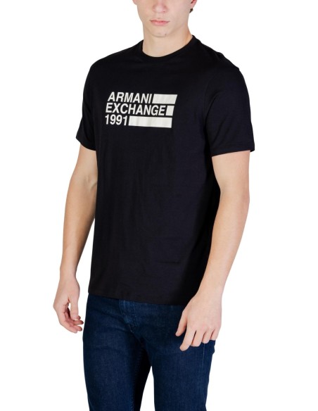 T-shirt homme Armani Exchange noir imprimé